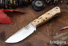 Bark River Knives: Micro Bravo CPM-154 - California Buckeye Burl - Mosaic Pins #2
