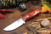 Bark River Knives: Micro Bravo CPM-154 - Firedog Canvas Micarta - Red Liners - Mosaic Pins