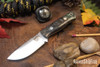 Bark River Knives: Micro Bravo CPM-154 - Gray & Green Maple Burl