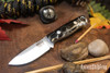 Bark River Knives: Micro Bravo CPM-154 - Stargazer Krakken Voodoo Resin - White Liners