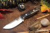 Bark River Knives: Micro Bravo CPM-154 - Onyx Tigertail Maple Burl