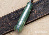 Bark River Knives: Micro Bravo CPM-154 - Ghost Green Jade G-10 - Sea Blue Liners - Mosaic Pins