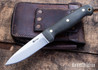 L.T. Wright Knives: GNS - Green Micarta - Matte - O1 Tool Steel - Saber Grind