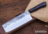 Muteki Knives: 6.7" Nakiri - Ironwood - Ivory G-10 Liners - Hitachi White #1 Steel - #6267