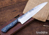 Muteki Knives: 8.56" Gyuto - Nautical Richlite - Red G-10 Liners - Hitachi White #1 Steel - #6127