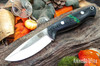 Bark River Knives: North Country EDC - CPM 154 - Black Canvas Micarta - Jade Malachite Spacer