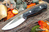 Bark River Knives: North Country EDC - CPM 154 - Black Canvas Micarta - Orange Liners