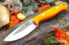 Bark River Knives: North Country EDC - CPM 154 - Blaze Orange G-10 - Black Liners