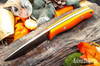 Bark River Knives: North Country EDC - CPM 154 - Blaze Orange G-10 - Black Liners