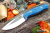 Bark River Knives: North Country EDC - CPM 154 - Blue Jean - Red Liners - Mosaic Pins