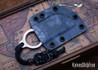 L.T. Wright Knives: Woods Monkey Batwing - EDC Ring Knife - MagnaCut - Chisel Grind - Kryptex/Black Kydex