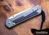 Chris Reeve Knives: Large Sebenza 31 Insingo - Glass Blasted Titanium - Bog Oak Inlays - CR18LK007