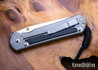 Chris Reeve Knives: Large Sebenza 31 Insingo - Glass Blasted Titanium - Bog Oak Inlays - CR18LK008