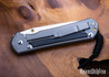 Chris Reeve Knives: Large Sebenza 31 Insingo - Glass Blasted Titanium - Bog Oak Inlays - CR18LK010