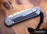 Chris Reeve Knives: Large Sebenza 31 Insingo - Glass Blasted Titanium - Bog Oak Inlays - CR18LK015