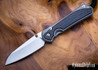 Chris Reeve Knives: Large Sebenza 31 Insingo - Glass Blasted Titanium - Bog Oak Inlays - CR18LK016