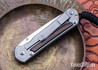 Chris Reeve Knives: Small Sebenza 31 - Insingo - Glass Blasted Titanium - Macassar Ebony Inlay - CPM MagnaCut  - CR26AL013
