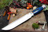Bark River Knives: 1909 Bowie - Blue & Black G-10