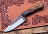 Muteki: 4.0" Saiyan Kajiki - Ironwood - Carbon Fiber - Cherry Red G-10 Liners - Hitachi White #1 Steel - #6269