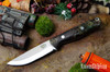 Bark River Knives: Gunny Scandi 3V - Black & Green Maple Burl - Black Liner