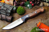 Bark River Knives: Gunny Scandi 3V - Blue & Coral Maple Burl