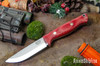 Bark River Knives: Gunny Scandi 3V - Firedog Canvas Micarta - Red Liners - Mosaic Pins