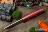 Bark River Knives: Gunny Scandi 3V - Firedog Canvas Micarta - Red Liners - Mosaic Pins