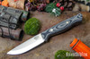 Bark River Knives: Gunny Scandi 3V - Gray & Black Suretouch - Matte - Mosaic Pins