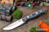Bark River Knives: Gunny Scandi 3V - Gray & Black Suretouch - Matte - Red Liners