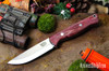 Bark River Knives: Gunny Scandi 3V - Purple Heart - Thick Black Liners