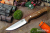 Bark River Knives: Gunny Scandi 3V - Tan Burlap Micarta - Black Liners - Brass Pins