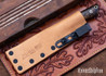 Lishen Knives: Little Canuck - Ranger Green Canvas Micarta - Brass Pins - Black Liners - LK17BL009