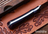 Lishen Knives: Yukon - Burgundy Canvas Micarta - Mosaic Pins - Thick Black Liners - LK17BL020