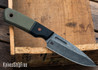 Bradshaw Blades: Urban Recce - Green Canvas Micarta - Black Canvas Bolster - Canvas Pin - AEB-L - Acid Stonewash