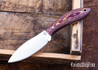 L.T. Wright Knives: Small Northern Hunter - AEB-L - High Saber Ground - Redstone/Maple Valley Micarta - Matte Finish