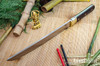 Bark River Knives: Tengu - CPM 3V - Birdseye Maple - Toxic Green Liners - Mosaic Pins