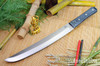Bark River Knives: Tengu - CPM 3V - Black Bolster - Black Linen Micarta - Mosaic Pins