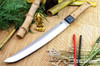 Bark River Knives: Tengu - CPM 3V - Black Bolster - Natural Canvas Micarta - Black Liners - Hollow Brass Pins