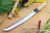 Bark River Knives: Tengu - CPM 3V - Black Bolster - Natural Curly Maple - Hollow Brass Pins