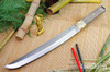 Bark River Knives: Tengu - CPM 3V - Bog Oak - Orange Liners - Mosaic Pins