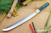 Bark River Knives: Tengu - CPM 3V - Hulk Voodoo Resin - Blue Liners - Mosaic Pins