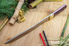 Bark River Knives: Tengu - CPM 3V - Red & Black Linen Micarta - Red Liners - Mosaic Pins
