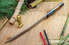 Bark River Knives: Tengu - CPM 3V - Black Bolster - Desert Ironwood - Green Maple Spacer- Green Liners - Hollow Brass Pins