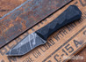 Auxiliary Manufacturing: Coffin Tanto - Black G-10 - AEB-L - Splatter Etching