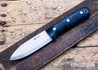 L.T. Wright Knives: Genesis - Home Brew Fathom Deep - Black Liners - Scandi Grind - A2 Steel - Polished