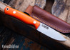 Casstrom: No.8 SFK - Orange G-10 - 14C28N - Flat Grind