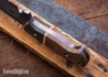 Bradshaw Blades: Gladius 1-Off - Natural / Green Canvas Micarta - 1095 Carbon Steel - BB22DL001