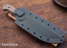 Bradshaw Blades: Gladius 1-Off - Natural / Green Canvas Micarta - 1095 Carbon Steel - BB22DL001