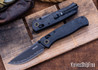 SRM Knives: 255L-FB2 Medal - Shredded Carbon Fiber - Ambi-Lock - Laminated 140Cr - Black Bead Blasted