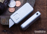 Rivery MFG: Zero - Manual OTF Utility Knife - File Pattern - Worn Gray Aluminum